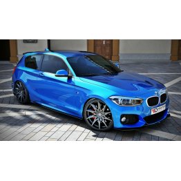 Накладки сплиттеры на пороги на BMW 1 F20 M-Power рестайл